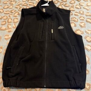 Drake Black Fleece Vest for Men